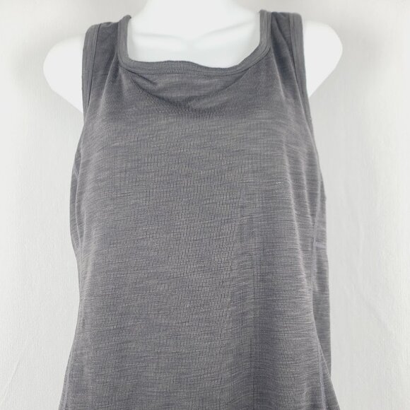 Prana Women's Dark Grey Built-in-Bra Racerback Activewear Tank Top Size XL - Picture 2 of 9